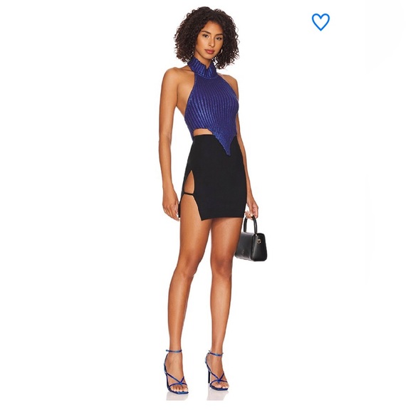 superdown Dixie Slit Skirt in Black - Picture 1 of 9